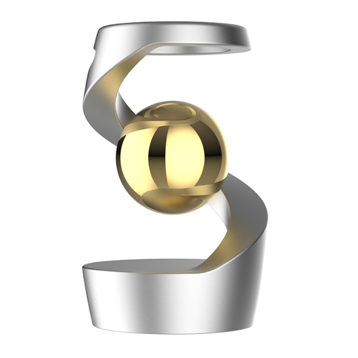 Kinetic Desk Spinning Toy, Kinetic Fidget Toys for Adults, Metal Desk Fidgets for Office for Adults, Fidget Toys for Kids Teens with Autism ADHD (Gold Silver)