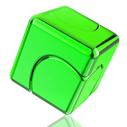 Infinity Gear Fidget Cube Spinner for Kid Adult, Transformable Spinning Top Metallic Fidget Toys for Anti-Anxiety Stress Relief Autism ADHD, 2-in-1 Cube Focus Toy for Desktop Office Classroom