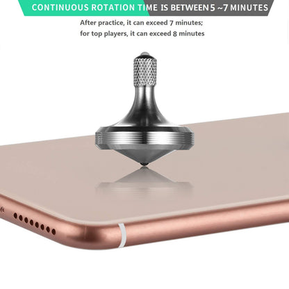 Luxury Pure Copper Spinning Top, Metal Toy Gyro,The Perfect Balance Between Performance and Beauty-Continue to Rotate for More Than 4 Minutes (3PCS Upgrade Vesion Black+Silver+Iridescent)