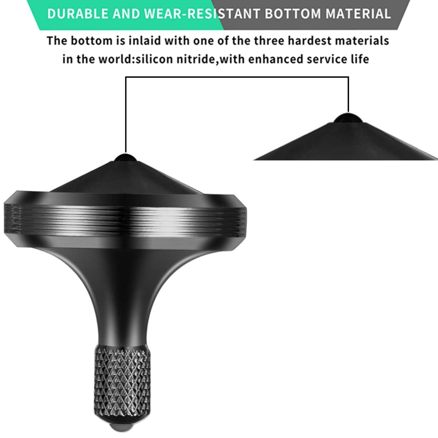 Luxury Pure Copper Spinning Top, Metal Toy Gyro,The Perfect Balance Between Performance and Beauty-Continue to Rotate for More Than 4 Minutes (3PCS Upgrade Vesion Black+Silver+Iridescent)