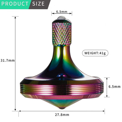 Luxury Pure Copper Spinning Top, Metal Toy Gyro,The Perfect Balance Between Performance and Beauty-Continue to Rotate for More Than 4 Minutes (3PCS Upgrade Vesion Black+Silver+Iridescent)