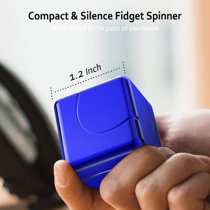 Infinity Gear Fidget Cube Spinner for Kid Adult, Transformable Spinning Top Metallic Fidget Toys for Anti-Anxiety Stress Relief Autism ADHD, 2-in-1 Cube Focus Toy for Desktop Office Classroom
