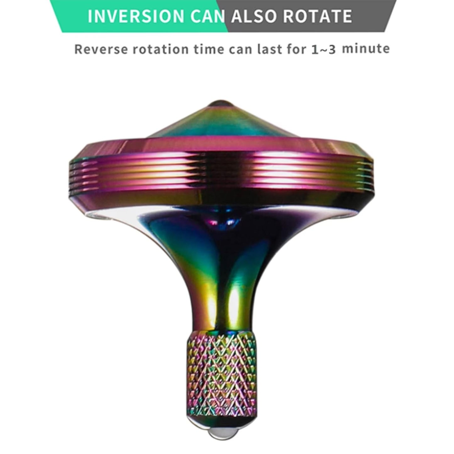 Luxury Pure Copper Spinning Top, Metal Toy Gyro,The Perfect Balance Between Performance and Beauty-Continue to Rotate for More Than 4 Minutes (3PCS Upgrade Vesion Black+Silver+Iridescent)