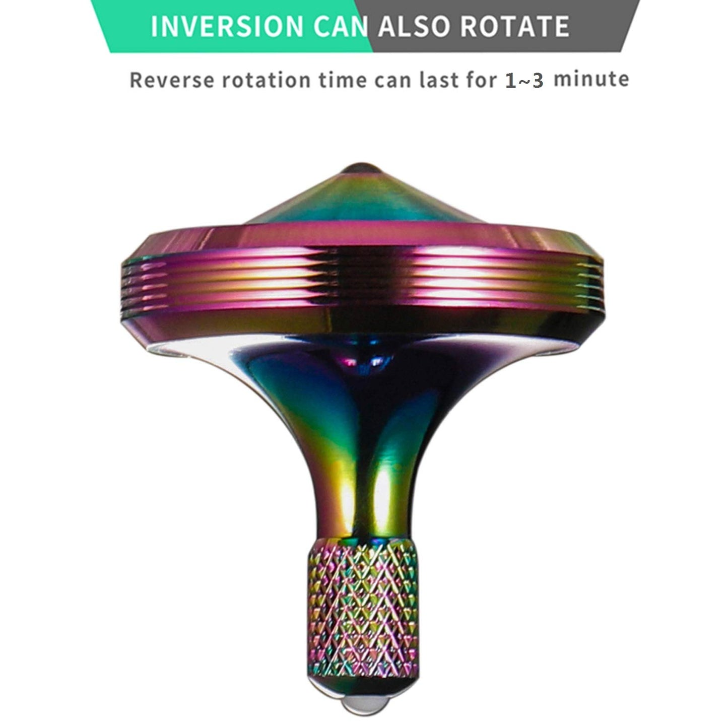 Luxury Pure Copper Spinning Top, Metal Toy Gyro,The Perfect Balance Between Performance and Beauty-Continue to Rotate for More Than 4 Minutes (3PCS Upgrade Vesion Black+Silver+Iridescent)