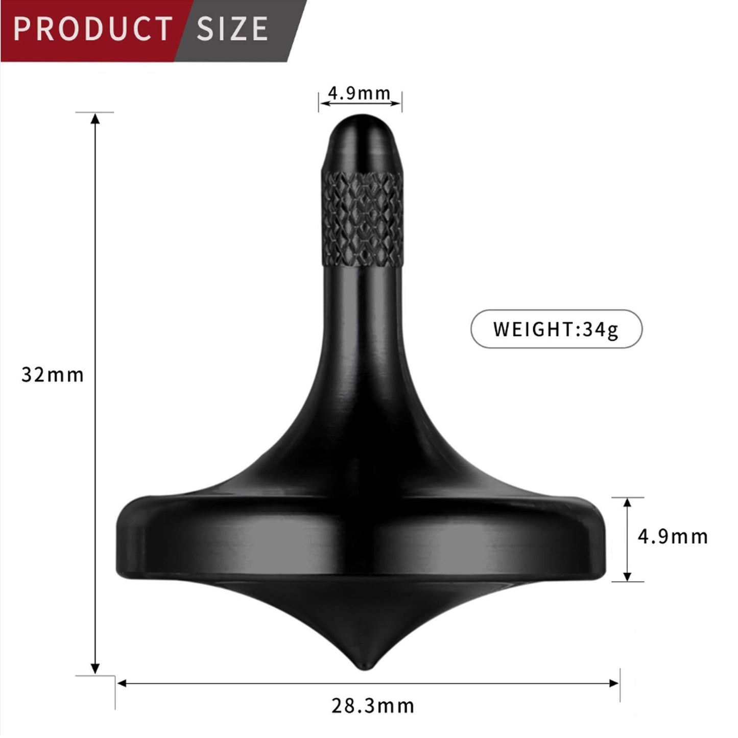 Luxury Pure Copper Spinning Top, Metal Toy Gyro,The Perfect Balance Between Performance and Beauty-Continue to Rotate for More Than 4 Minutes (3PCS Upgrade Vesion Black+Silver+Iridescent)