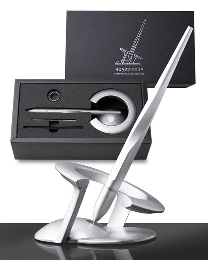 Novium Hoverpen 2.0 Interstellar Edition - Space Black, Ballpoint Pen, Unique Conversational Starter, Premium Futuristic Design, Precision Flow Ink, Schmidt Ballpoint Cartridges