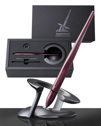 Novium Hoverpen 2.0 Interstellar Edition - Space Black, Ballpoint Pen, Unique Conversational Starter, Premium Futuristic Design, Precision Flow Ink, Schmidt Ballpoint Cartridges