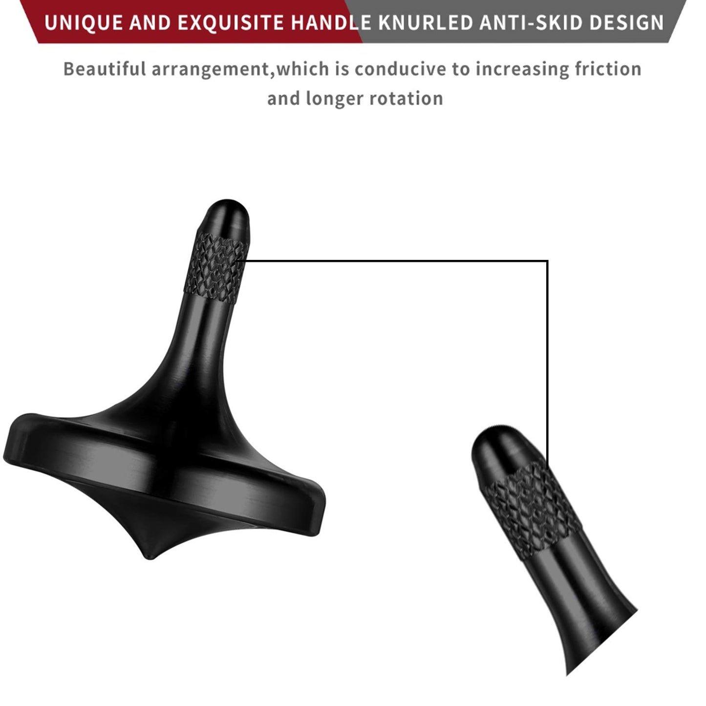 Luxury Pure Copper Spinning Top, Metal Toy Gyro,The Perfect Balance Between Performance and Beauty-Continue to Rotate for More Than 4 Minutes (3PCS Upgrade Vesion Black+Silver+Iridescent)