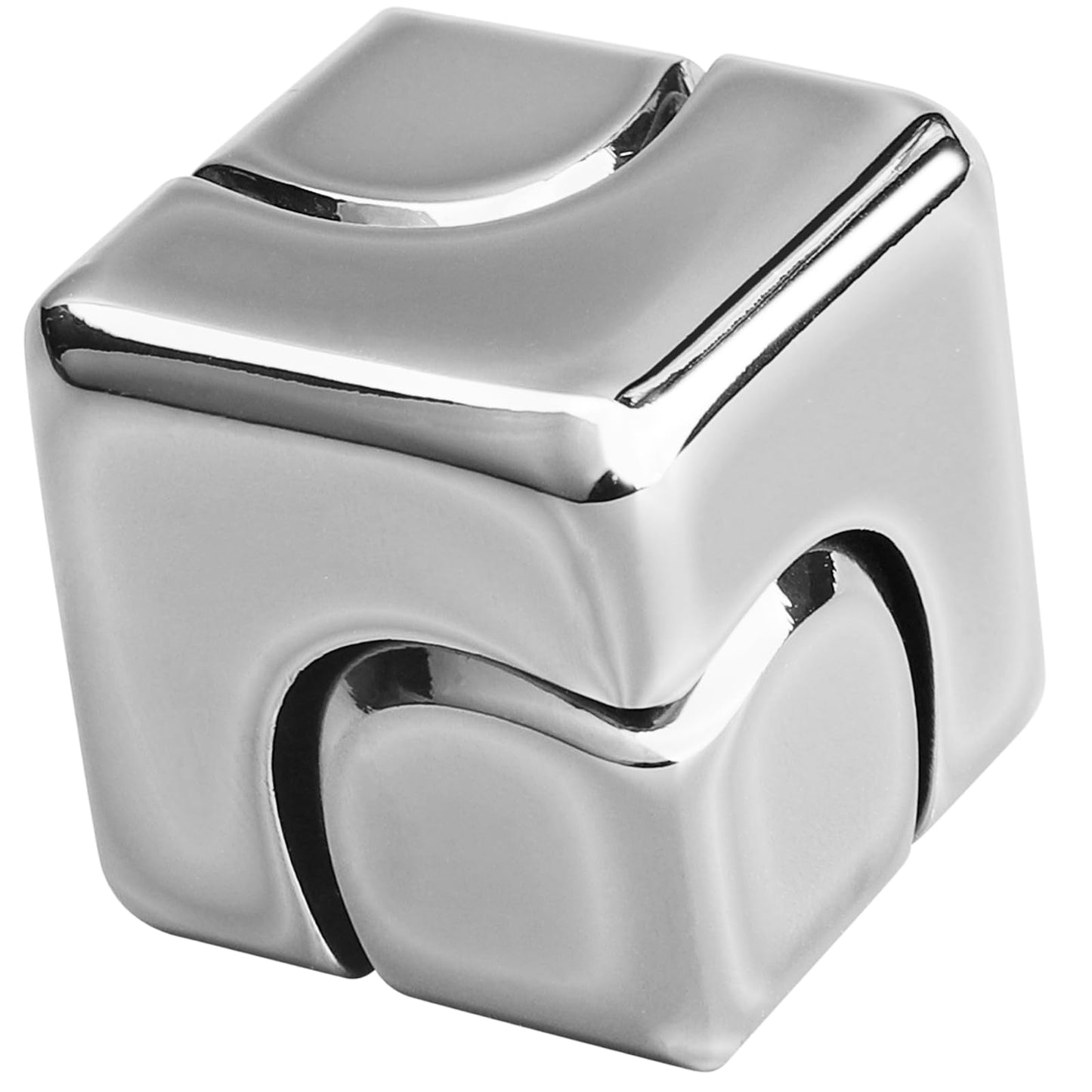 Infinity Gear Fidget Cube Spinner for Kid Adult, Transformable Spinning Top Metallic Fidget Toys for Anti-Anxiety Stress Relief Autism ADHD, 2-in-1 Cube Focus Toy for Desktop Office Classroom