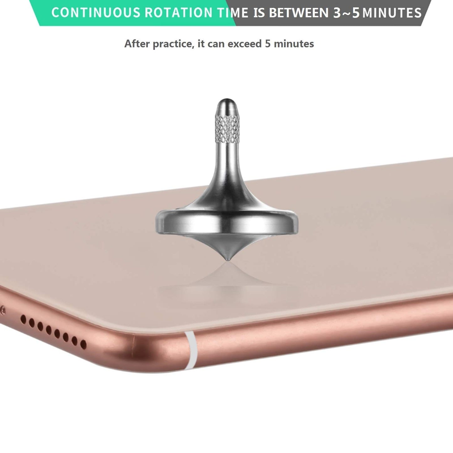 Luxury Pure Copper Spinning Top, Metal Toy Gyro,The Perfect Balance Between Performance and Beauty-Continue to Rotate for More Than 4 Minutes (3PCS Upgrade Vesion Black+Silver+Iridescent)