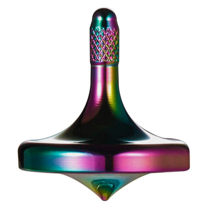 Luxury Pure Copper Spinning Top, Metal Toy Gyro,The Perfect Balance Between Performance and Beauty-Continue to Rotate for More Than 4 Minutes (3PCS Upgrade Vesion Black+Silver+Iridescent)