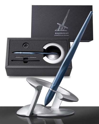 Novium Hoverpen 2.0 Interstellar Edition - Space Black, Ballpoint Pen, Unique Conversational Starter, Premium Futuristic Design, Precision Flow Ink, Schmidt Ballpoint Cartridges