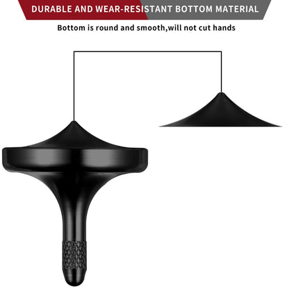 Luxury Pure Copper Spinning Top, Metal Toy Gyro,The Perfect Balance Between Performance and Beauty-Continue to Rotate for More Than 4 Minutes (3PCS Upgrade Vesion Black+Silver+Iridescent)