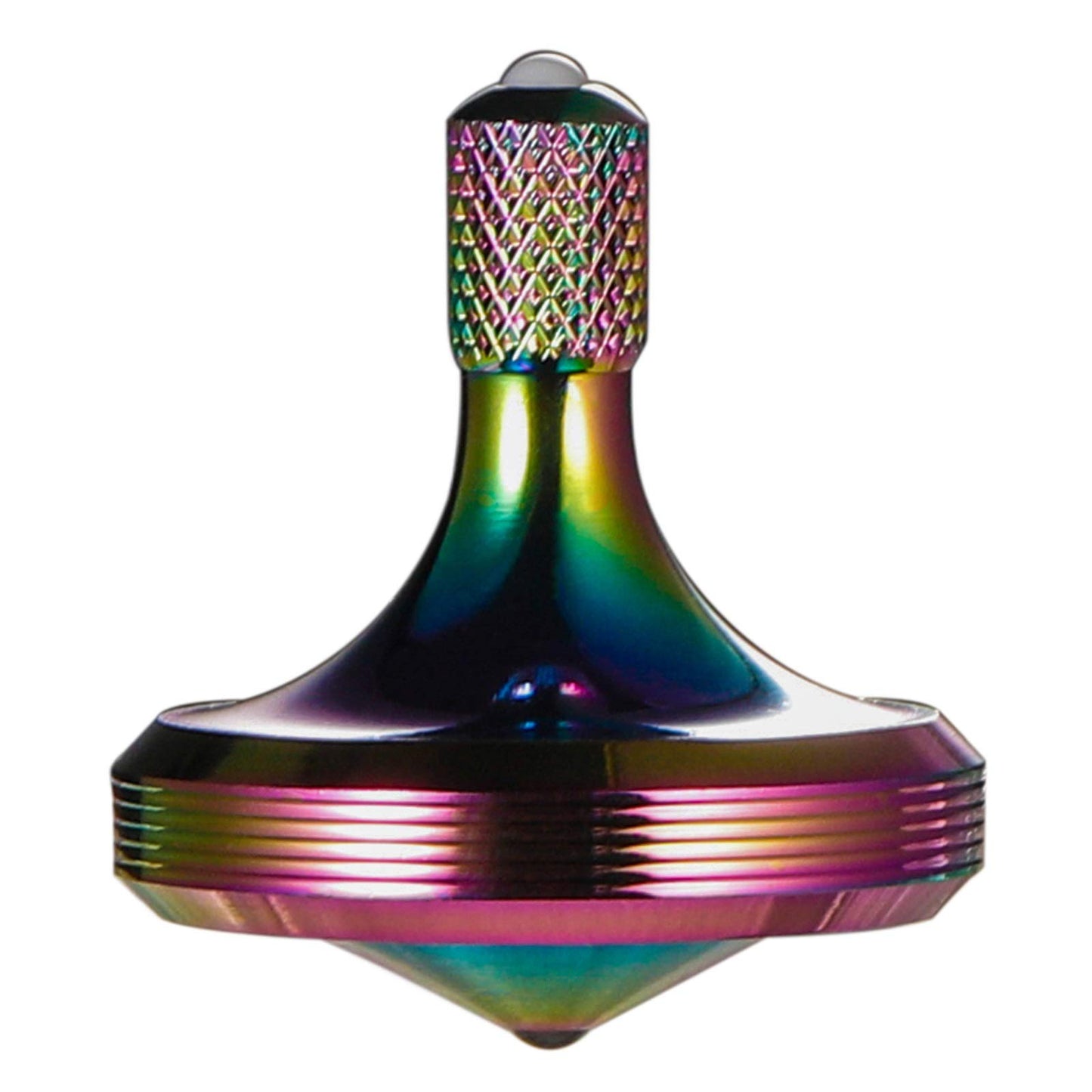 Luxury Pure Copper Spinning Top, Metal Toy Gyro,The Perfect Balance Between Performance and Beauty-Continue to Rotate for More Than 4 Minutes (3PCS Upgrade Vesion Black+Silver+Iridescent)