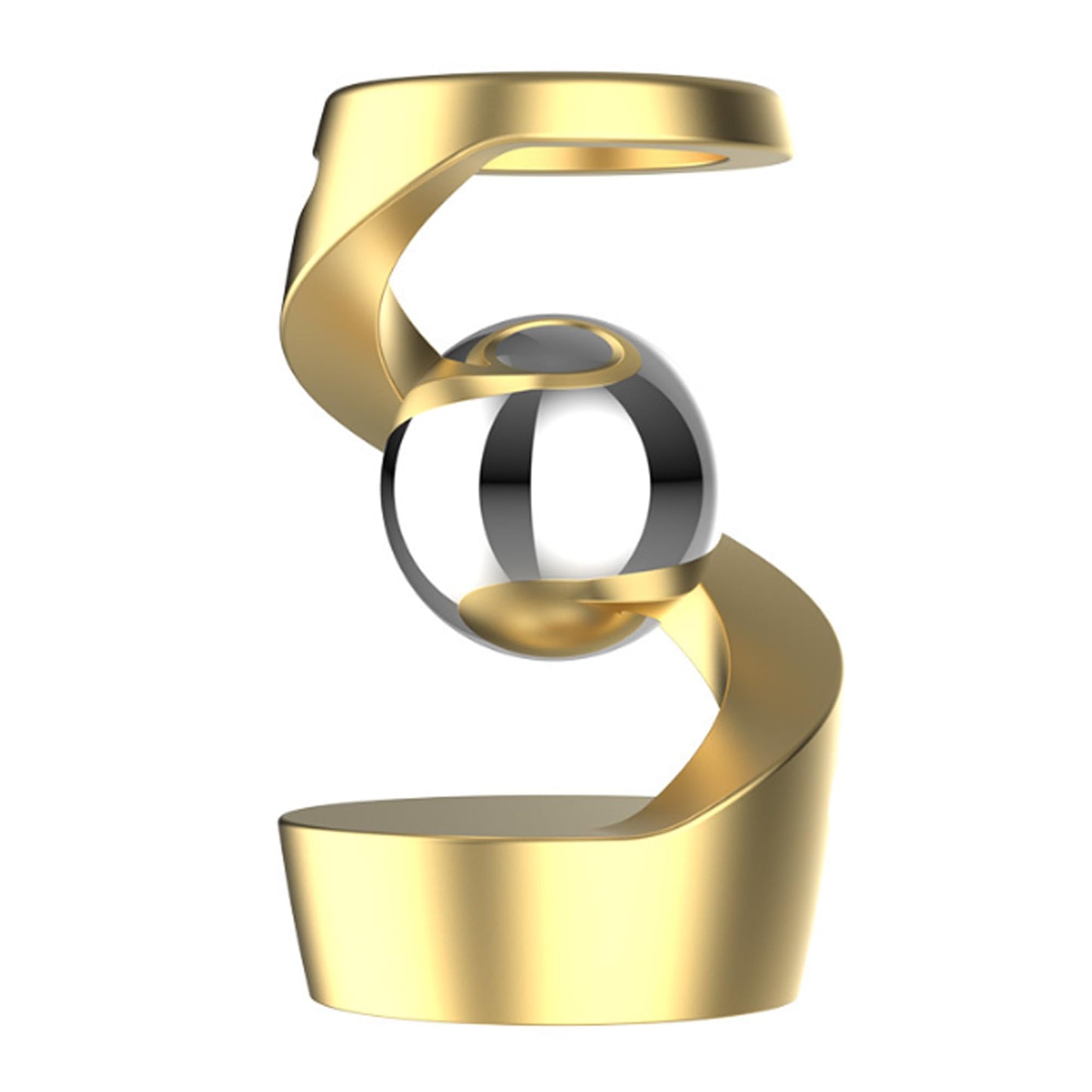 Kinetic Desk Spinning Toy, Kinetic Fidget Toys for Adults, Metal Desk Fidgets for Office for Adults, Fidget Toys for Kids Teens with Autism ADHD (Gold Silver)