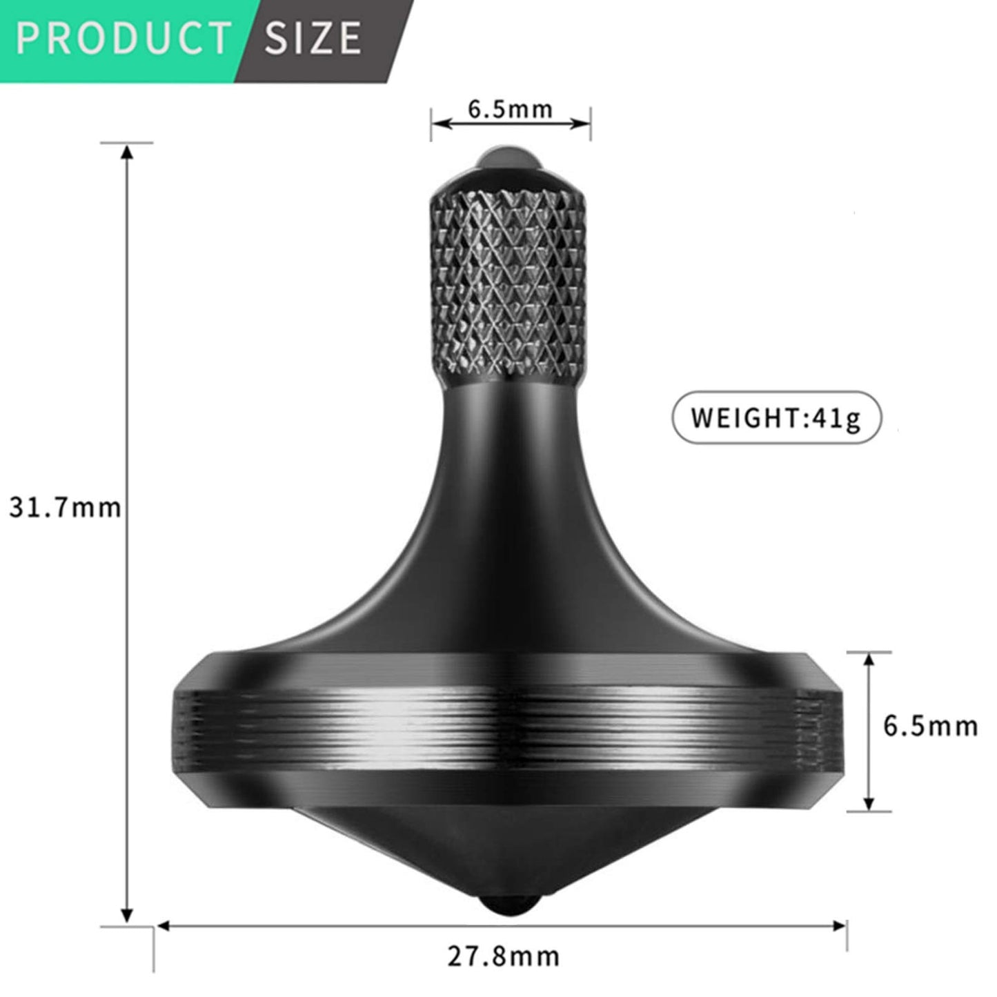 Luxury Pure Copper Spinning Top, Metal Toy Gyro,The Perfect Balance Between Performance and Beauty-Continue to Rotate for More Than 4 Minutes (3PCS Upgrade Vesion Black+Silver+Iridescent)