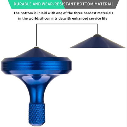 Luxury Pure Copper Spinning Top, Metal Toy Gyro,The Perfect Balance Between Performance and Beauty-Continue to Rotate for More Than 4 Minutes (3PCS Upgrade Vesion Black+Silver+Iridescent)