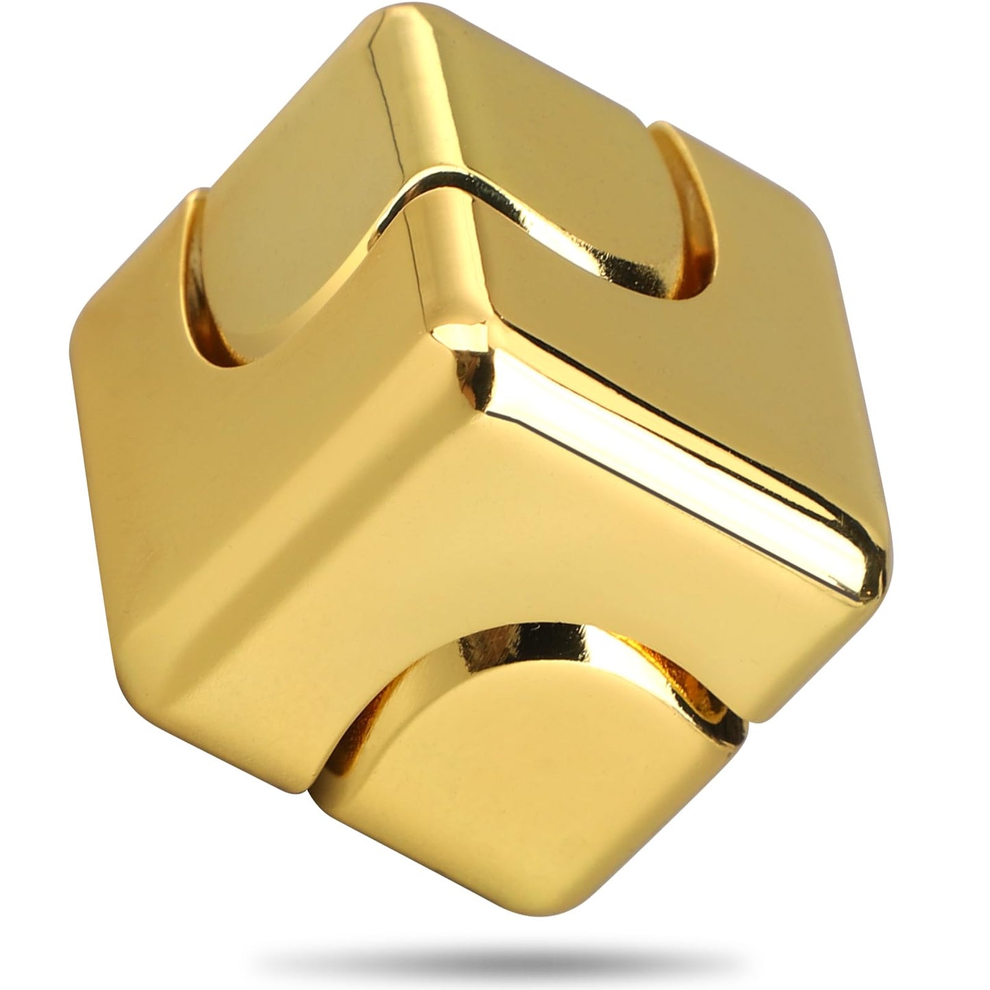 Infinity Gear Fidget Cube Spinner for Kid Adult, Transformable Spinning Top Metallic Fidget Toys for Anti-Anxiety Stress Relief Autism ADHD, 2-in-1 Cube Focus Toy for Desktop Office Classroom