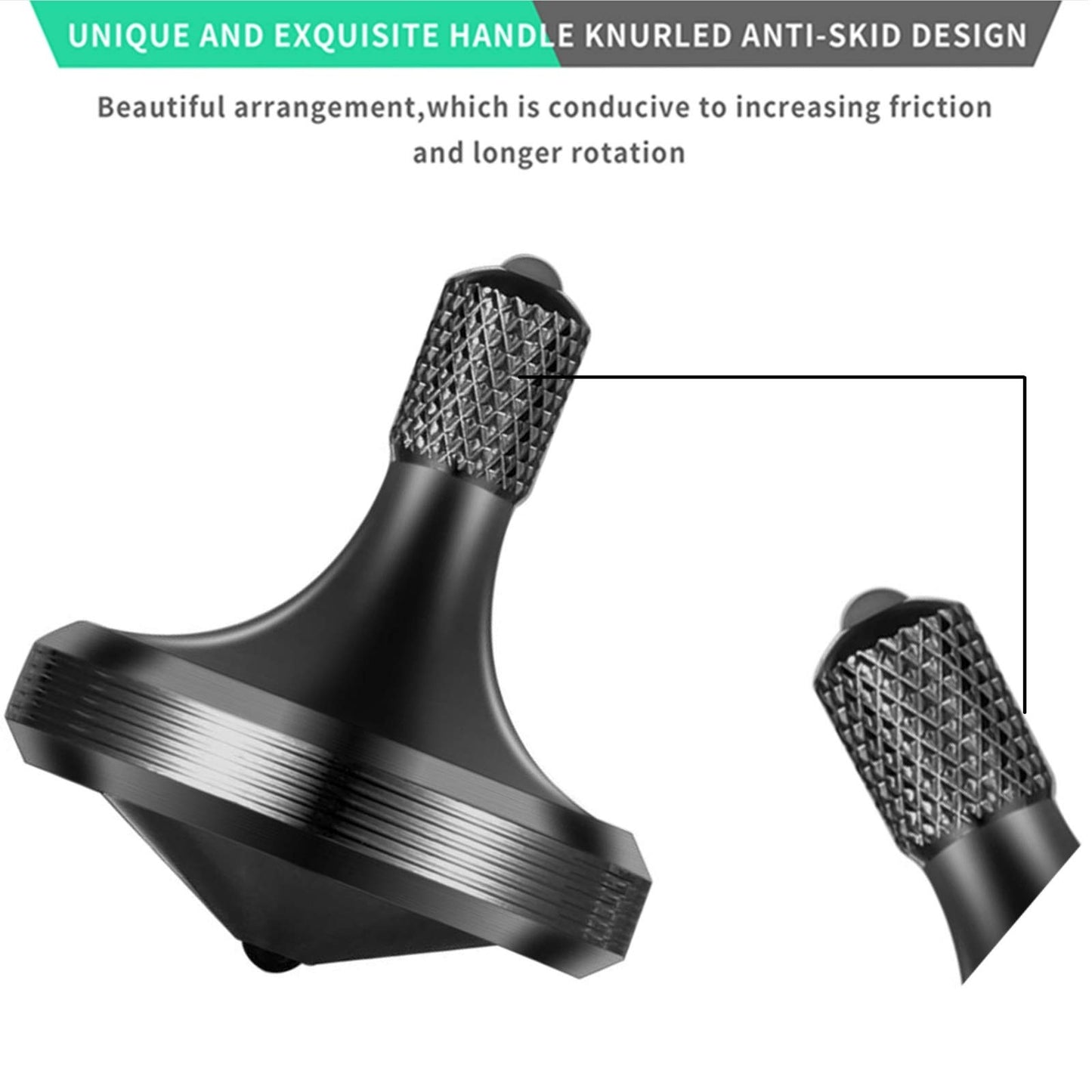 Luxury Pure Copper Spinning Top, Metal Toy Gyro,The Perfect Balance Between Performance and Beauty-Continue to Rotate for More Than 4 Minutes (3PCS Upgrade Vesion Black+Silver+Iridescent)