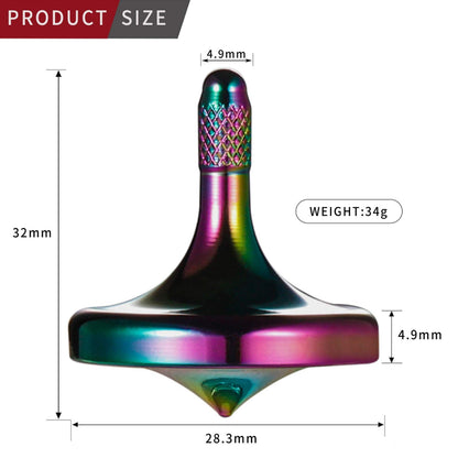 Luxury Pure Copper Spinning Top, Metal Toy Gyro,The Perfect Balance Between Performance and Beauty-Continue to Rotate for More Than 4 Minutes (3PCS Upgrade Vesion Black+Silver+Iridescent)