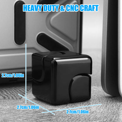 Infinity Gear Fidget Cube Spinner for Kid Adult, Transformable Spinning Top Metallic Fidget Toys for Anti-Anxiety Stress Relief Autism ADHD, 2-in-1 Cube Focus Toy for Desktop Office Classroom