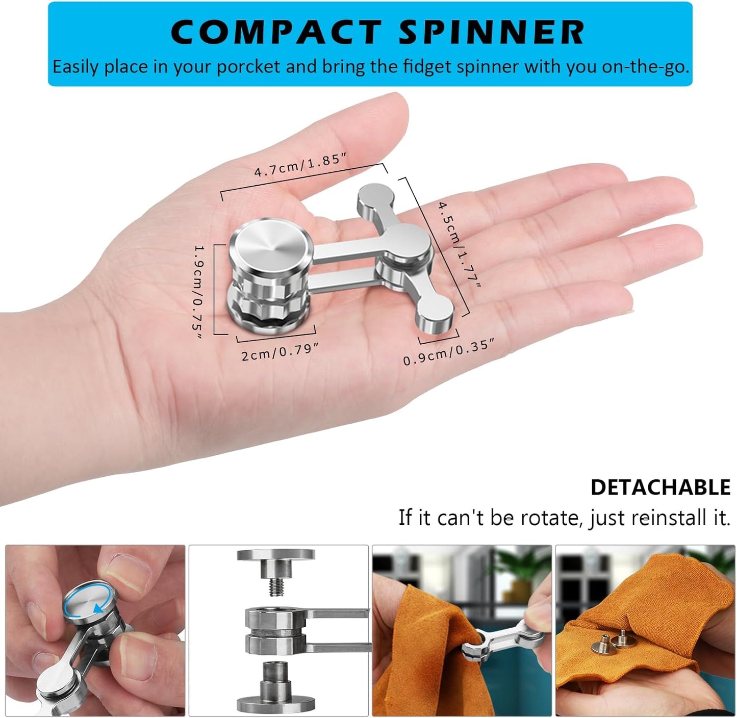 Fidget Spinner, Fidget Hand Toys Focus Finger Spinning Toys for Kids and Adults Relieving Stress Boredom, Party Favors for Kids Adults, Classroom Prizes ect.