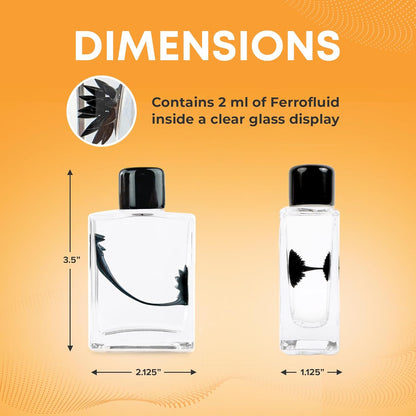 FerroFluid Display Toy Bottle – Ferro Fluid Liquid Metal STEM Toy, Magnetic Desk Toy with Neodymium Magnets, Interactive Adults Physics Toy, Educational Iron Filings Magnet Science Kit - 2ml