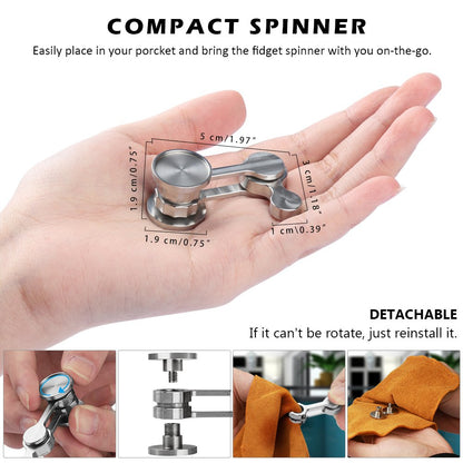 Fidget Spinner, Ultra Durable Stainless Fidget Toys, Metal Focus Finger Spinning Toy, Stress Relief Boredom Killing Time Sensory Toys for Adults Kids