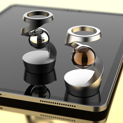 Kinetic Desk Spinning Toy, Kinetic Fidget Toys for Adults, Metal Desk Fidgets for Office for Adults, Fidget Toys for Kids Teens with Autism ADHD (Gold Silver)