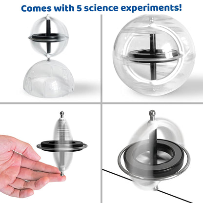 Thames & Kosmos Gyroscope | Perfectly Balanced & Precision Tested | Essential STEM Tool | Classic Scientific Device | Experiments in Physics, Forces & Gravity | Nostalgic Spinning Science Toy