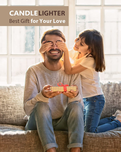 RONXS Candle Lighter, Electric Lighter, Rechargeable Type C Lighters Arc Lighter with LED Battery Display, Flameless Long Lighters for Candles Grill BBQ Camping (Black)