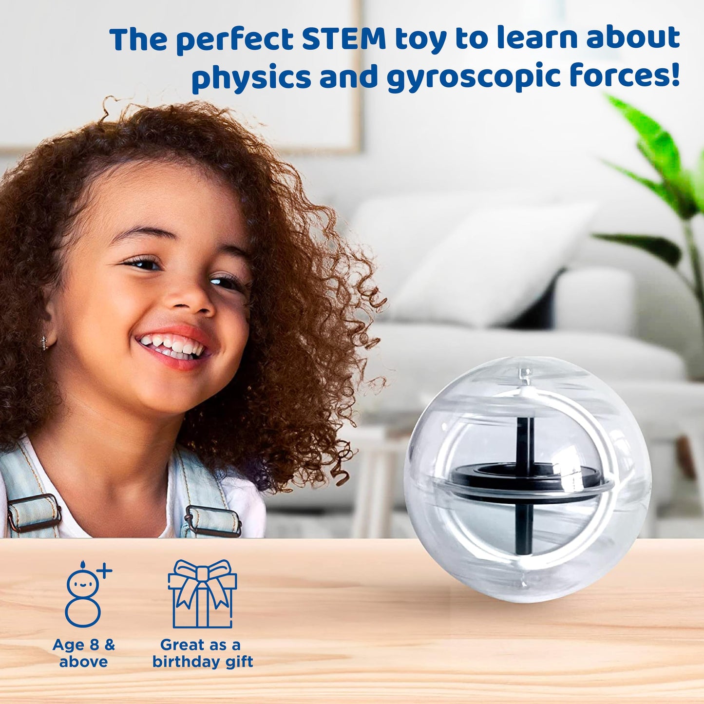 Thames & Kosmos Gyroscope | Perfectly Balanced & Precision Tested | Essential STEM Tool | Classic Scientific Device | Experiments in Physics, Forces & Gravity | Nostalgic Spinning Science Toy