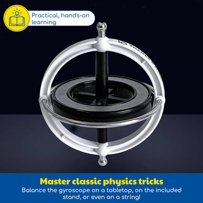 Thames & Kosmos Gyroscope | Perfectly Balanced & Precision Tested | Essential STEM Tool | Classic Scientific Device | Experiments in Physics, Forces & Gravity | Nostalgic Spinning Science Toy